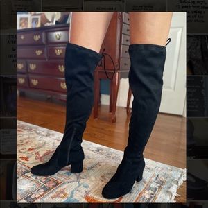 New black suede Gianni Bini over the knee boot
